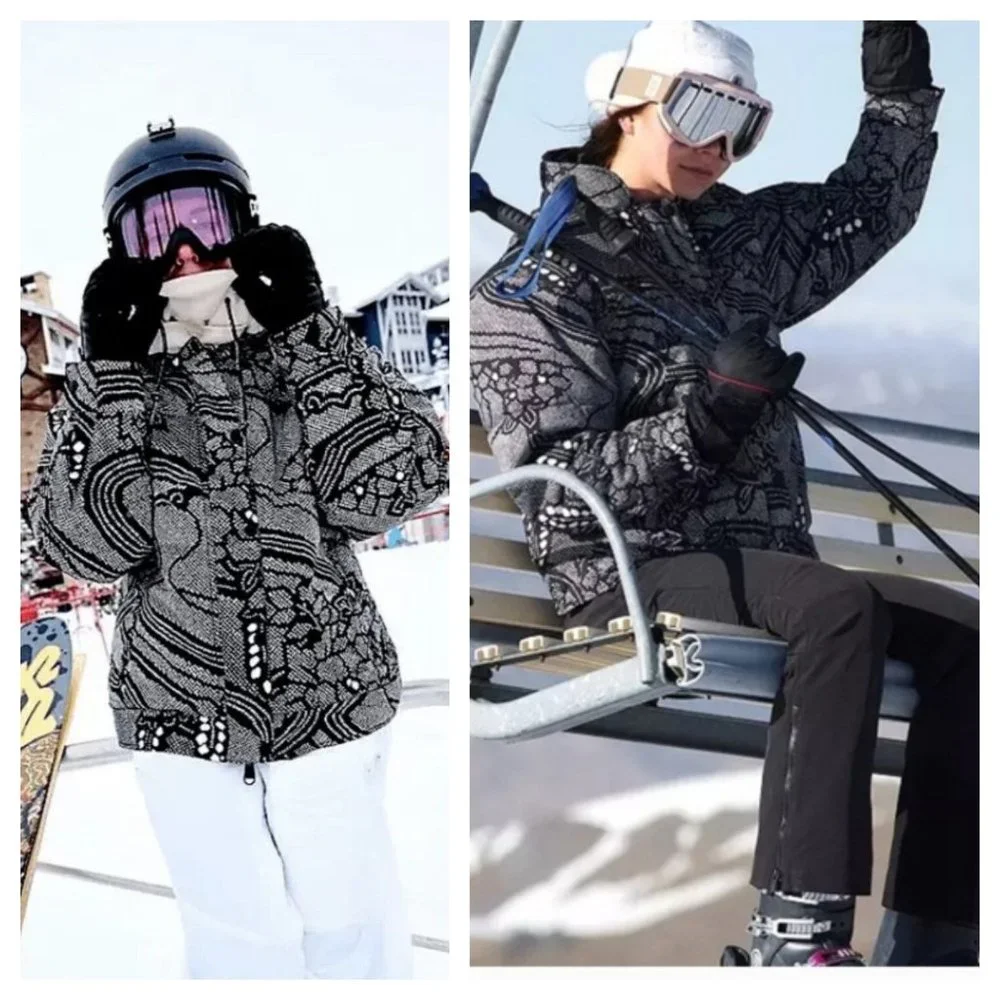 Sz XS NWOT FP Movement Bunny Slope Ski Puffer Jacket Black and White Free People